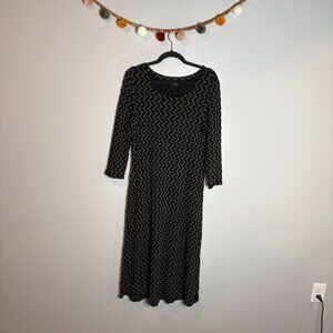 Tianello black patterned jacquard knit Ballet dress